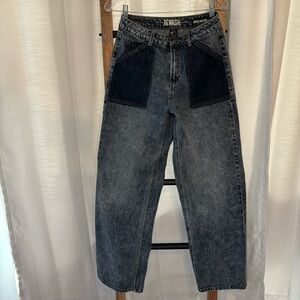 Rewash Two-Tone Relaxed Jeans